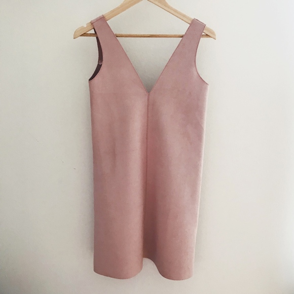Zara Dresses & Skirts - Zara Faux Suede Pink Dress